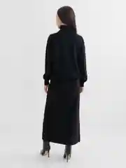 Черный костюм женский с юбкой