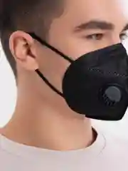 Черный респиратор KN95, маска защитная КН95 с клапаном, черный, FFP2, 50 штук