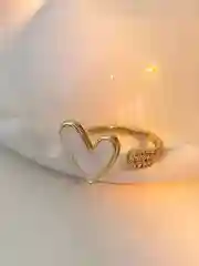 Кольцо сердце безразмерное