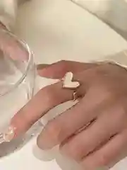 Кольцо сердце безразмерное
