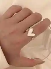 Кольцо сердце безразмерное
