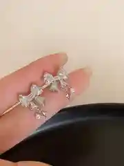 Серьги пусеты, бантики, бабочки y2k