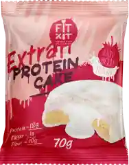 FIT KIT Дес.глаз.Кейк со вк.Малина-йогурт 70г (Protein Cake Extra WHITE Raspberry yogurt)