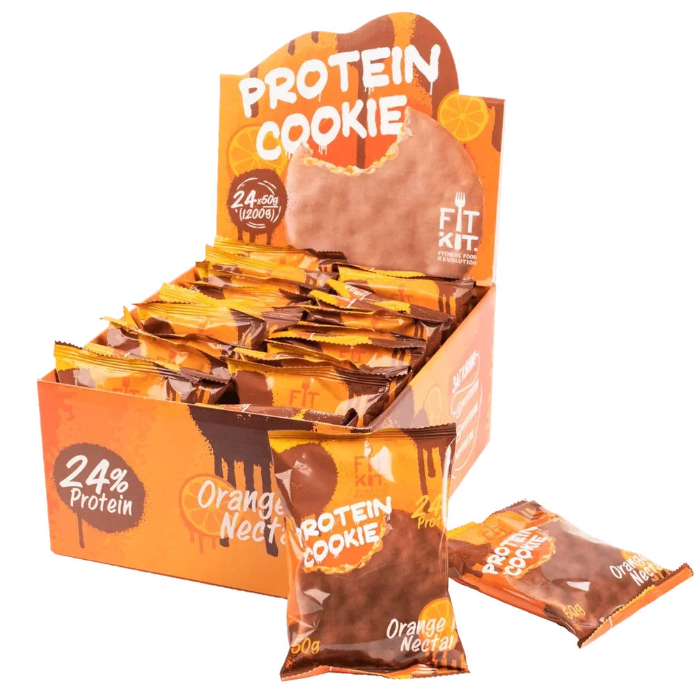 FIT KIT Десерт глаз."КУКИ" со вк.Апельс.нектар 50г(Protein Chocolate Cookie Orange neсtar)