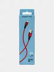 Красный кабель зарядный BOROFONE BX20 (1m, Micro-USB/Type-C/Lightning) для Android и Apple iPhone