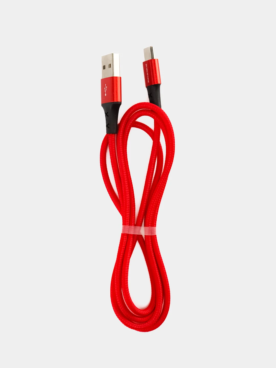 Красный кабель зарядный BOROFONE BX20 (1m, Micro-USB/Type-C/Lightning) для Android и Apple iPhone