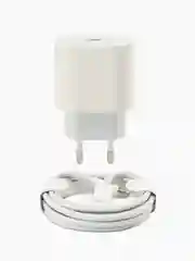 Белый зарядное устройство для iPhone с кабелем Type-C/Lightning, PD 20W (для устройств Apple)