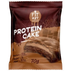 FIT KIT Десерт глазир."КЕЙК" со вкусом Двойной шоколад 70г (Protein Cake Double chocolate)