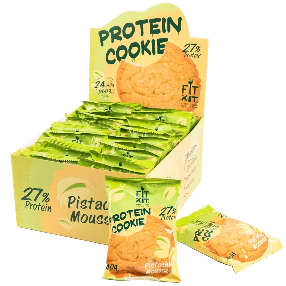 FIT KIT Десерт "КУКИ" со вкусом Фисташковый мусс 40г (Protein Cookie Pistachio Mousse)