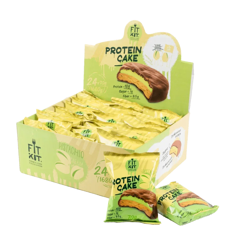 FIT KIT Десерт глазир."КЕЙК" со вкусом Фисташковый крем 70г (Protein Cake Pistachio cream)