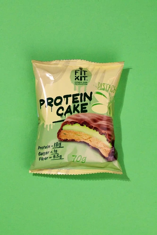 FIT KIT Десерт глазир."КЕЙК" со вкусом Фисташковый крем 70г (Protein Cake Pistachio cream)