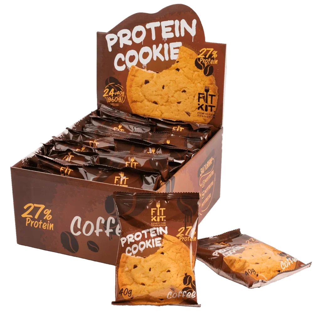 FIT KIT Десерт "КУКИ" со вкусом Кофе 40г (Protein Cookie Coffee)