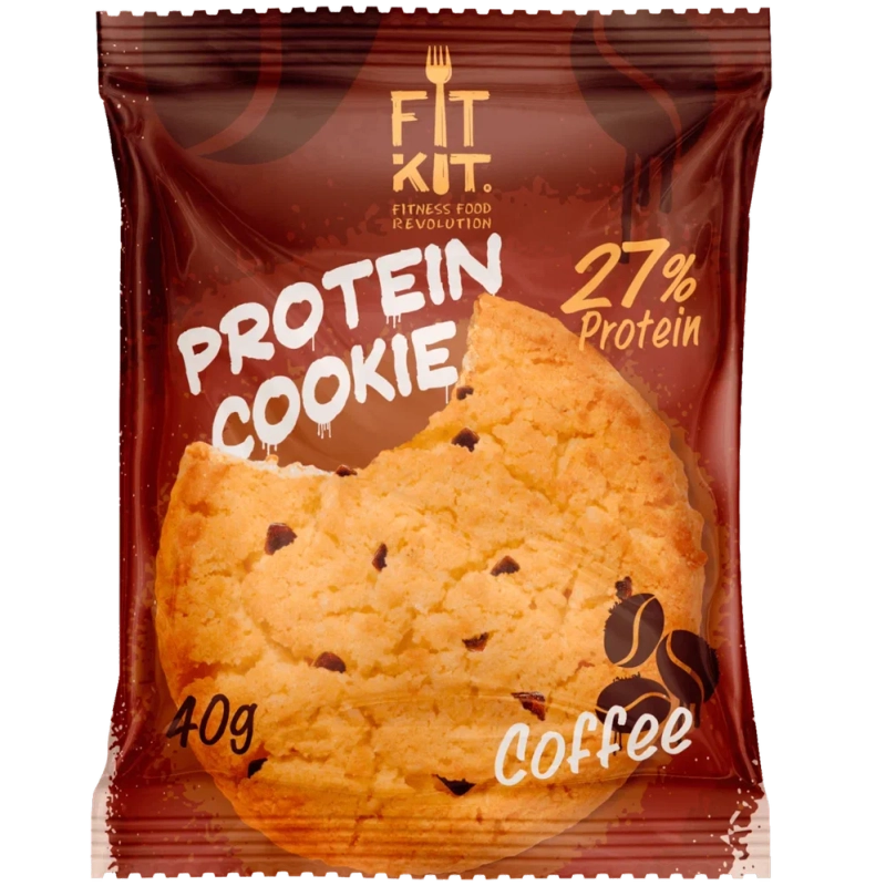 FIT KIT Десерт "КУКИ" со вкусом Кофе 40г (Protein Cookie Coffee)
