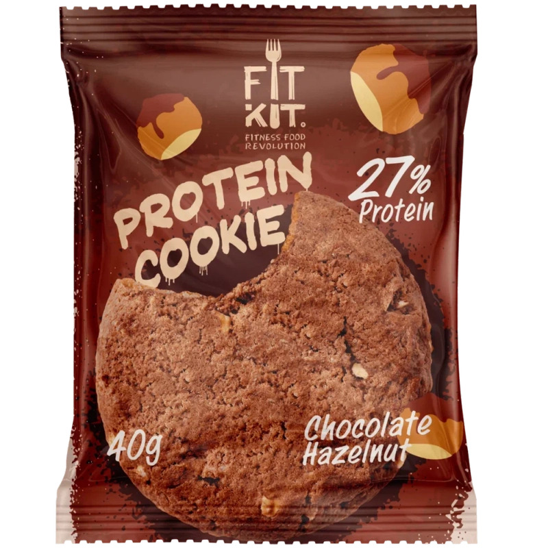 FIT KIT Десерт "КУКИ" со вкусом Шоколад-фундук 40г (Protein Cookie Chocolate Hazelnut)