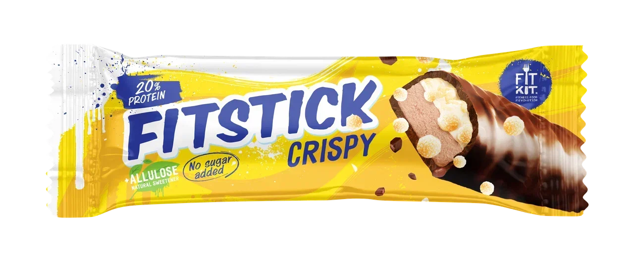 FIT KIT Батончик глазированный «ФИТСТИК» с рисовыми шариками 45г (FITSTICK)