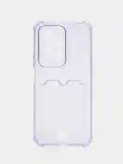 Чехол для Honor 200 lite (Хонор 200 лайт) с карманом для карт, прозрачный