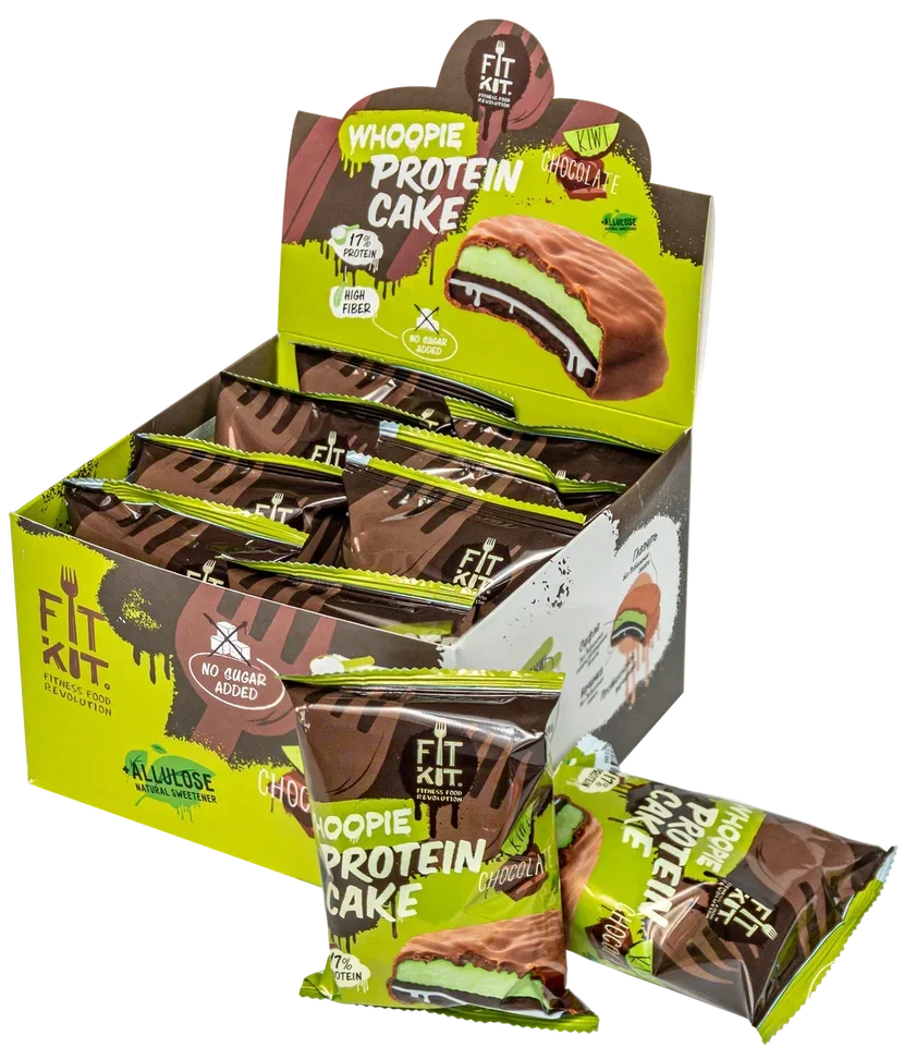 FIT KIT Десерт глаз."ВУПИ-КЕЙК" со вк."Шоколад-киви" (Whoopie Protein Cake Kiwi chocolate)