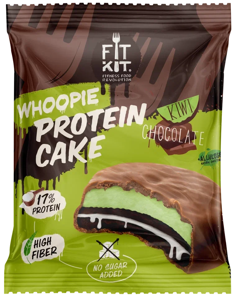 FIT KIT Десерт глаз."ВУПИ-КЕЙК" со вк."Шоколад-киви" (Whoopie Protein Cake Kiwi chocolate)