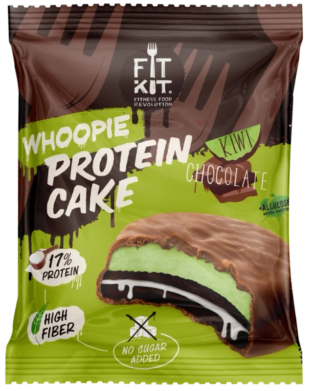 FIT KIT Десерт глаз."ВУПИ-КЕЙК" со вк."Шоколад-киви" (Whoopie Protein Cake Kiwi chocolate)