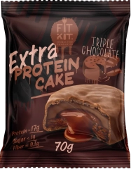 FIT KIT Десерт глазир."КЕЙК" со вкус.Тройной Шок.70г (Protein Cake Extra Triple chocolate)