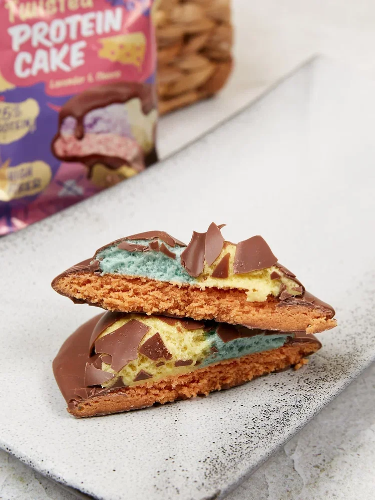 FIT KIT Дес.гл."ТВИСТЕД-КЕЙК" со вк."Лаванда-сыр"70г(Twisted Protein Cake Lavender&Cheese)