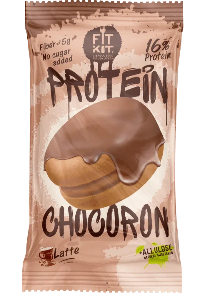 FIT KIT Десерт глазированный "ЧОКОРОН" со вкусом Латте 30г (Protein Chocoron Latte)