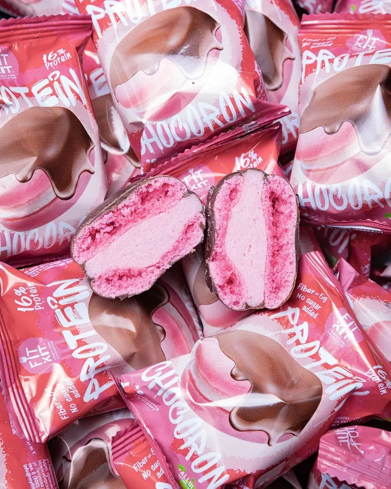 FIT KIT Десерт гл."ЧОКОРОН" со вк.Клубника-йогурт 30г (Protein Chocoron Strawberry&yogurt)