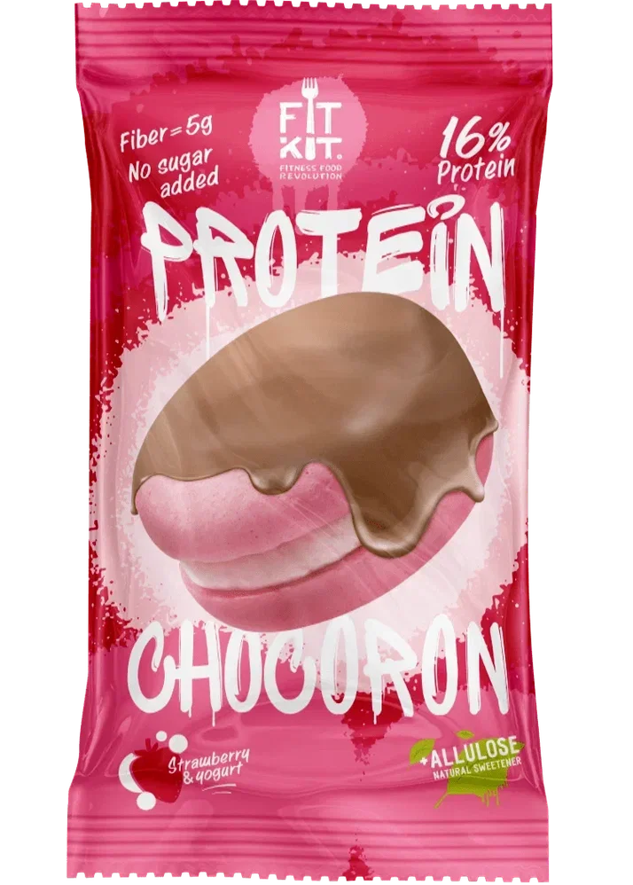 FIT KIT Десерт гл."ЧОКОРОН" со вк.Клубника-йогурт 30г (Protein Chocoron Strawberry&yogurt)