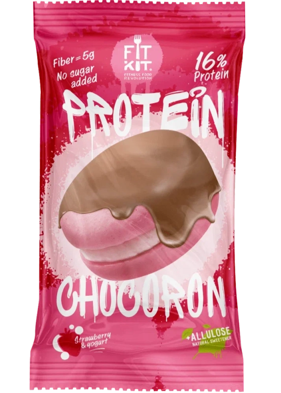 FIT KIT Десерт гл."ЧОКОРОН" со вк.Клубника-йогурт 30г (Protein Chocoron Strawberry&yogurt)