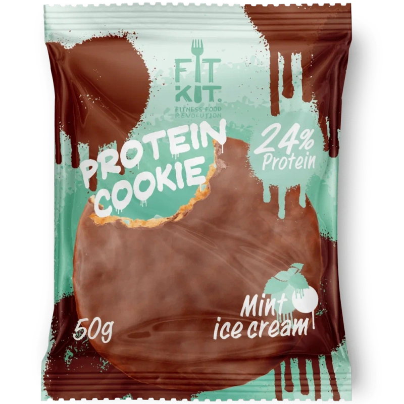 FIT KIT Десерт глаз."КУКИ" со вк.Мятное морож.50г(Protein Chocolate Cookie Mint ice cream)