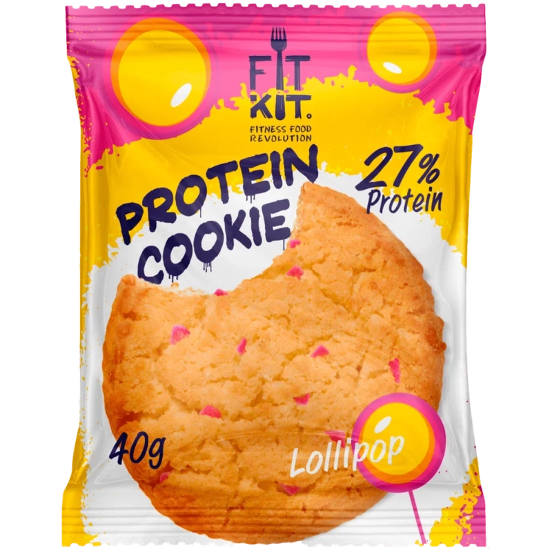 FIT KIT Десерт "КУКИ" со вкусом Леденец 40г (Protein Cookie Lollipop)