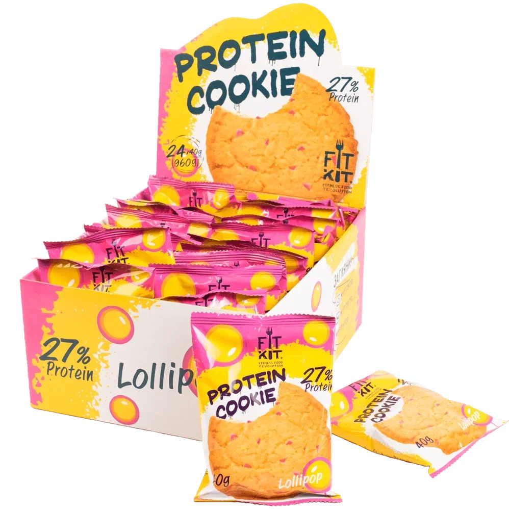 FIT KIT Десерт "КУКИ" со вкусом Леденец 40г (Protein Cookie Lollipop)