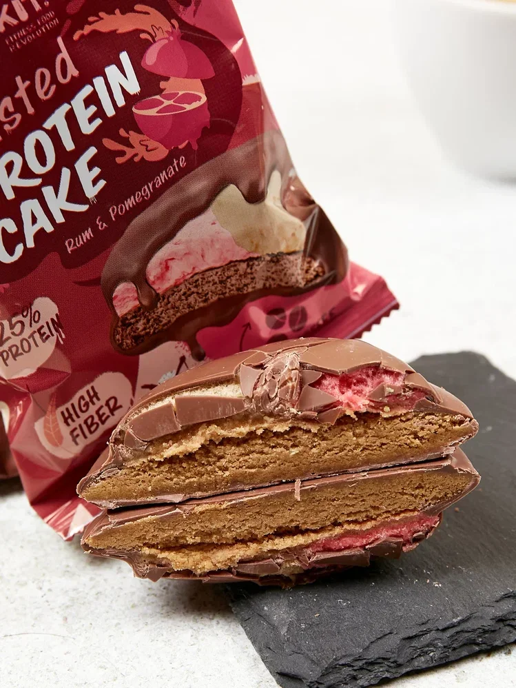 FIT KIT Дес.гл."ТВИСТЕД-КЕЙК" со вк."Ром-гранат"70г (Twisted Protein Cake Rum&Pomegranate)