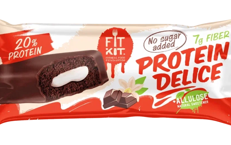 FIT KIT Десерт глаз. «ДЭЛИС» со вкус.Шоколад-ваниль 60г (Protein Delice Chocolate vanilla)