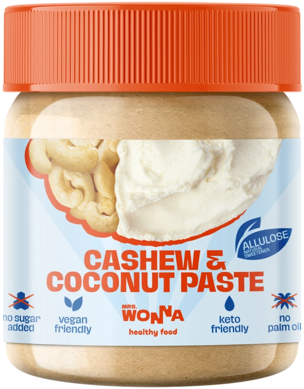 MRS.WONNA Паста ореховая кешью-кокос с розовой гималайской солью 250г