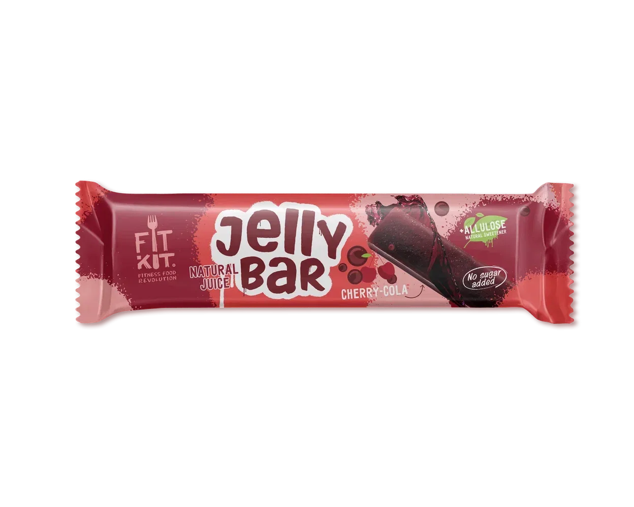 FIT KIT Десерт «Джелли» со вкусом "Вишня-кола" 23г (JELLY BAR Cherri-cola)