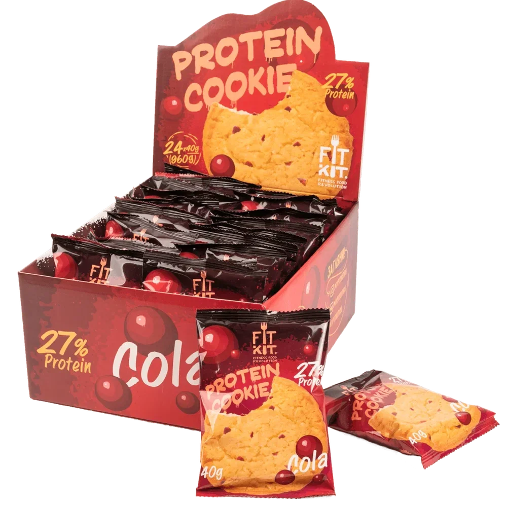 FIT KIT Десерт "КУКИ" со вкусом Кола 40г (Protein Cookie Cola)