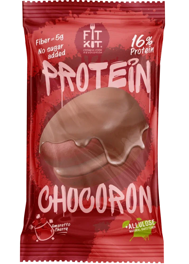 FIT KIT Десерт глаз."ЧОКОРОН" со вкус.Вишня-амаретто 30г(Protein Chocoron Amaretto cherry)
