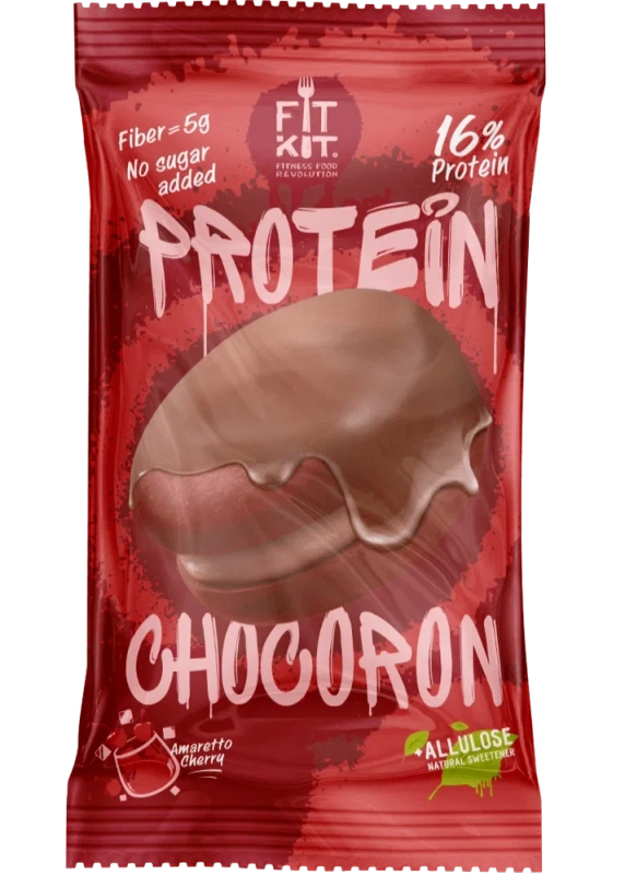 FIT KIT Десерт глаз."ЧОКОРОН" со вкус.Вишня-амаретто 30г(Protein Chocoron Amaretto cherry)