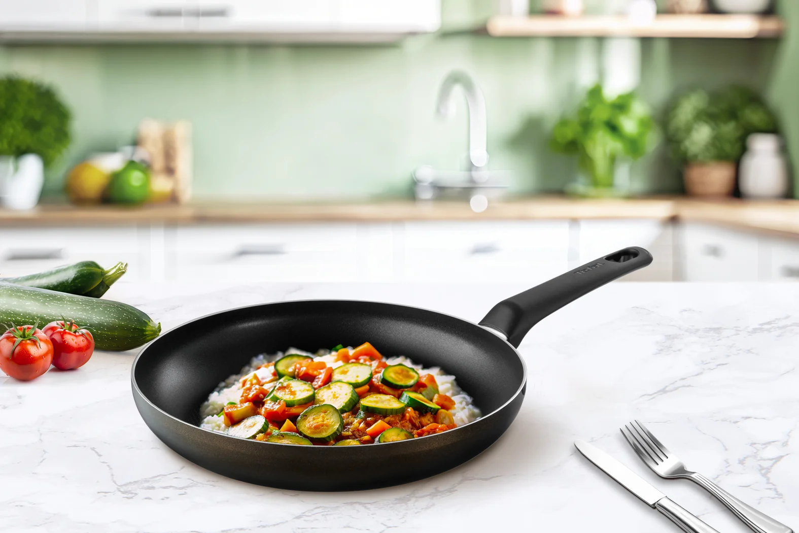 Черный сковорода 26 см Tefal Easy Plus 04237126