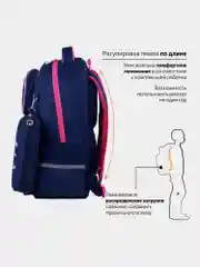 Рюкзак школьный для девочки Юнландия с пеналом в комплекте, эрго-спинка, Dream team 271413