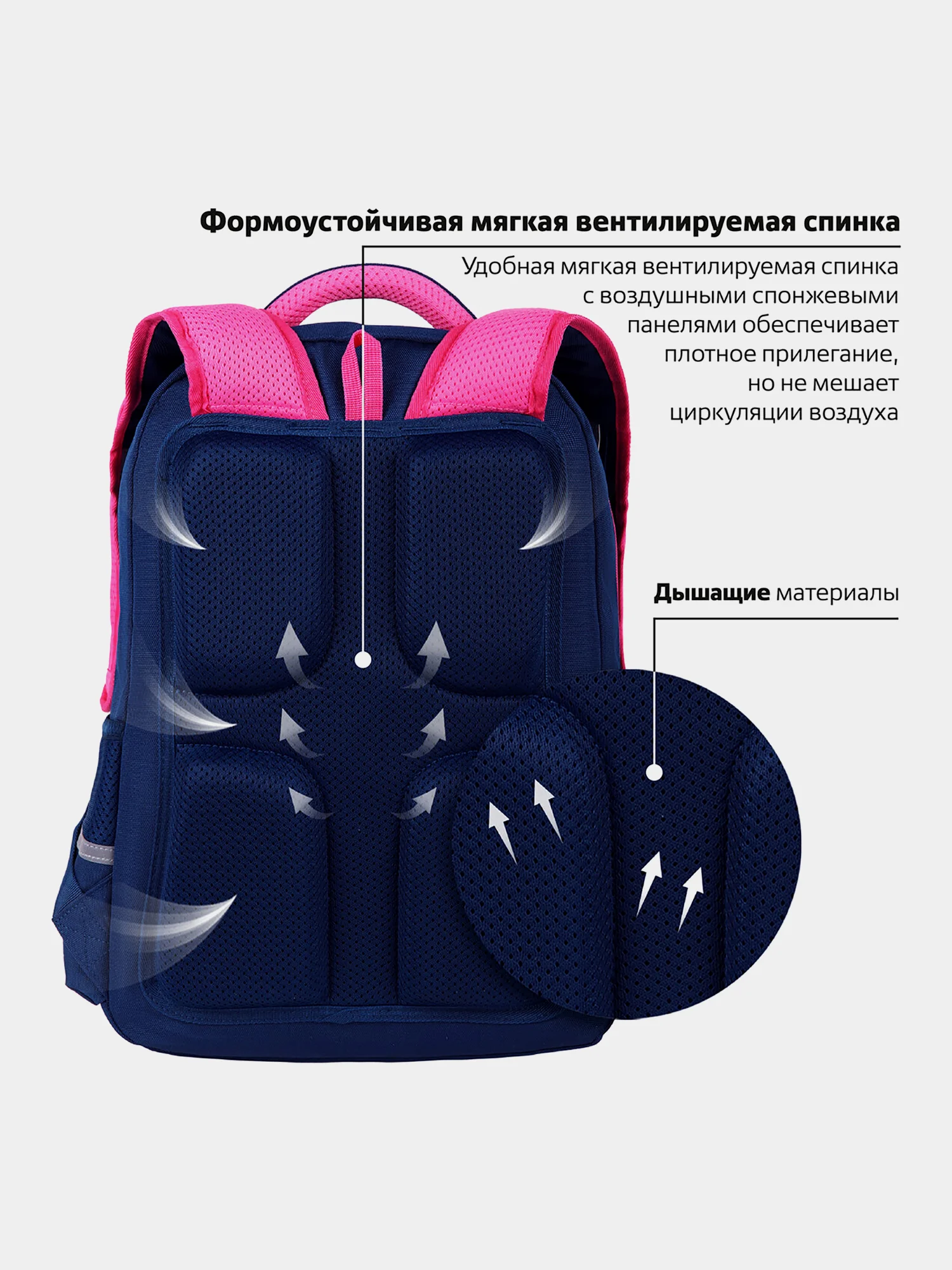Рюкзак школьный для девочки Юнландия с пеналом в комплекте, эрго-спинка, Dream team 271413