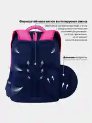 Рюкзак школьный для девочки Юнландия с пеналом в комплекте, эрго-спинка, Dream team 271413