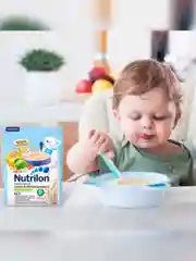 Каша молочная Nutrilon мультизлаковая, с яблоком и бананом, с 6 месяцев, 200г