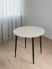 Белый стол обеденный круглый Стандарт