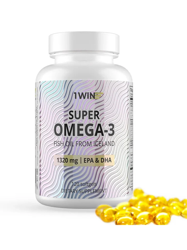 1WIN Omega 3 высокой концентрации, 120 капсул, бад