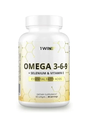 1WIN Omega 3-6-9 с селеном и витамином Е, 60 капсул, бад