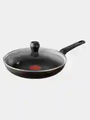 Черный cковорода с крышкой 24 см Tefal Easy Plus 04237924