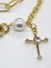 Золотой колье на шею с крестиком / двойная цепочка / чокер