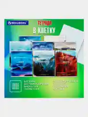 Предметные тетради 48 л набор A5 в клетку и линейку 10 штук, Brauberg Природа